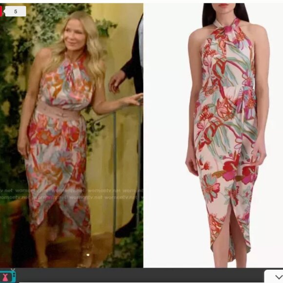 Julia Jordan Floral Print Halter High-Low Tulip Sleeveless Dress Size 8 NWT - Picture 3 of 4